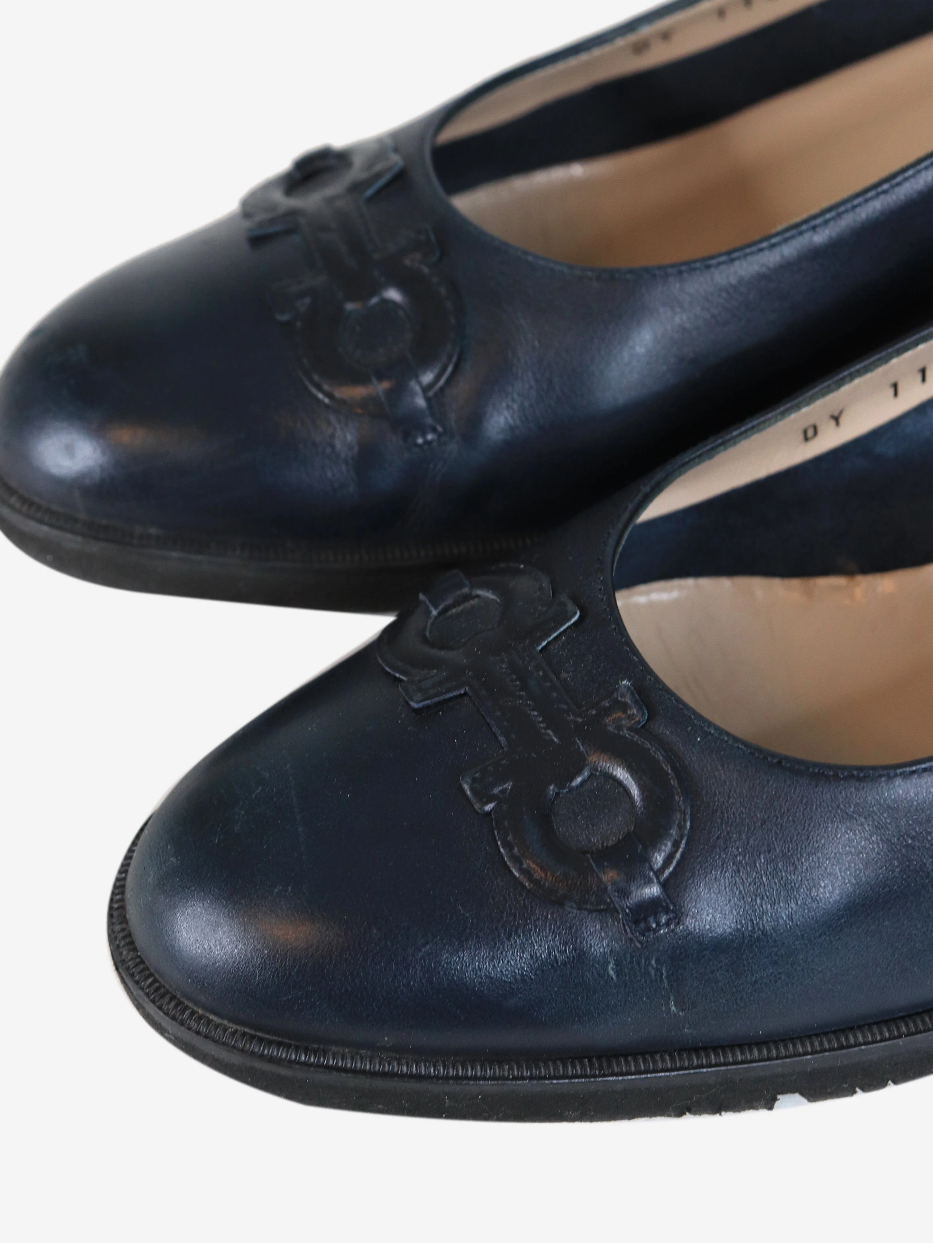 Blue leather pumps - size EU 38 - Image 4