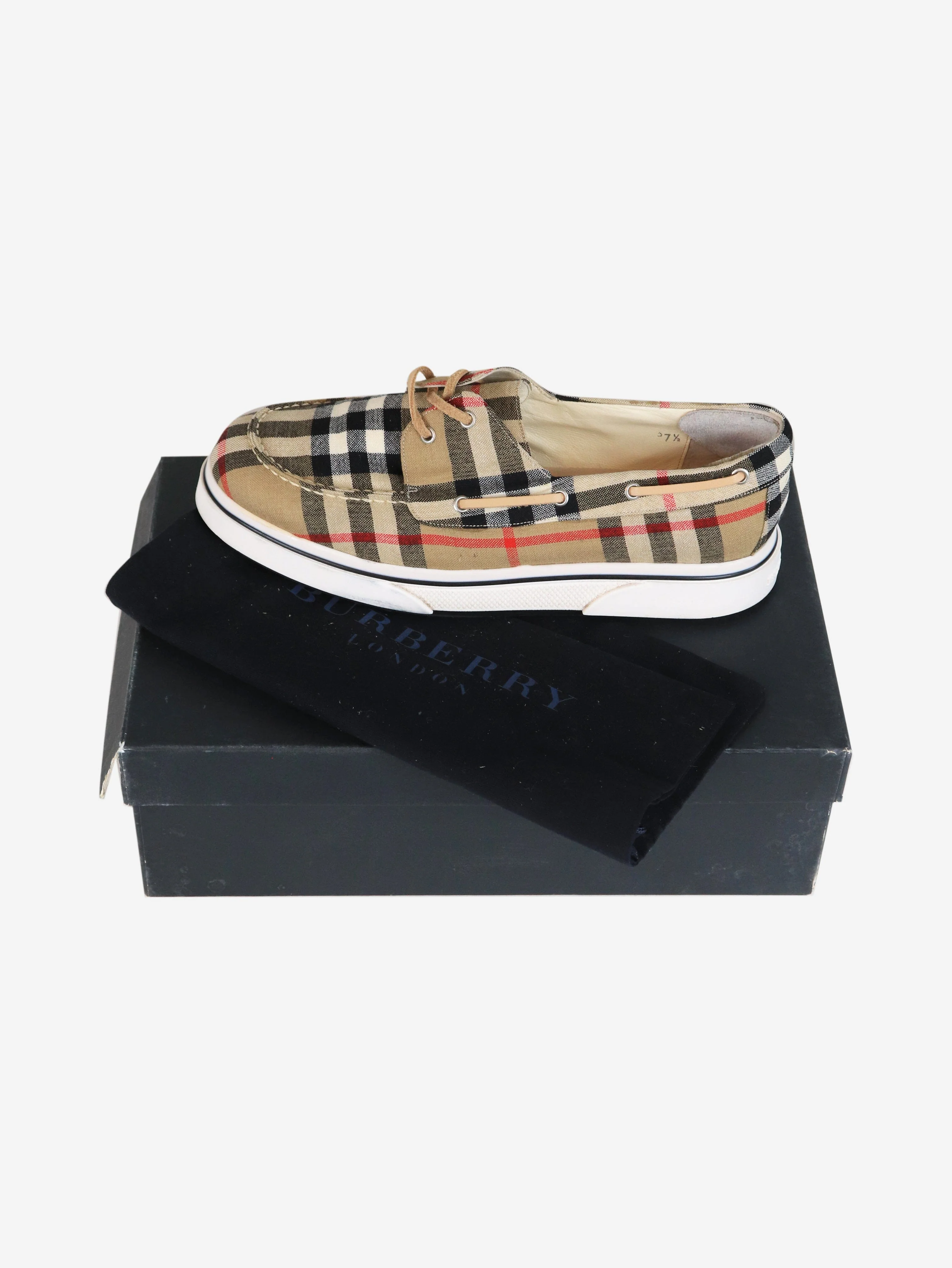 Brown nova check boat shoes - size EU 37.5 (UK 4.5) - Image 6