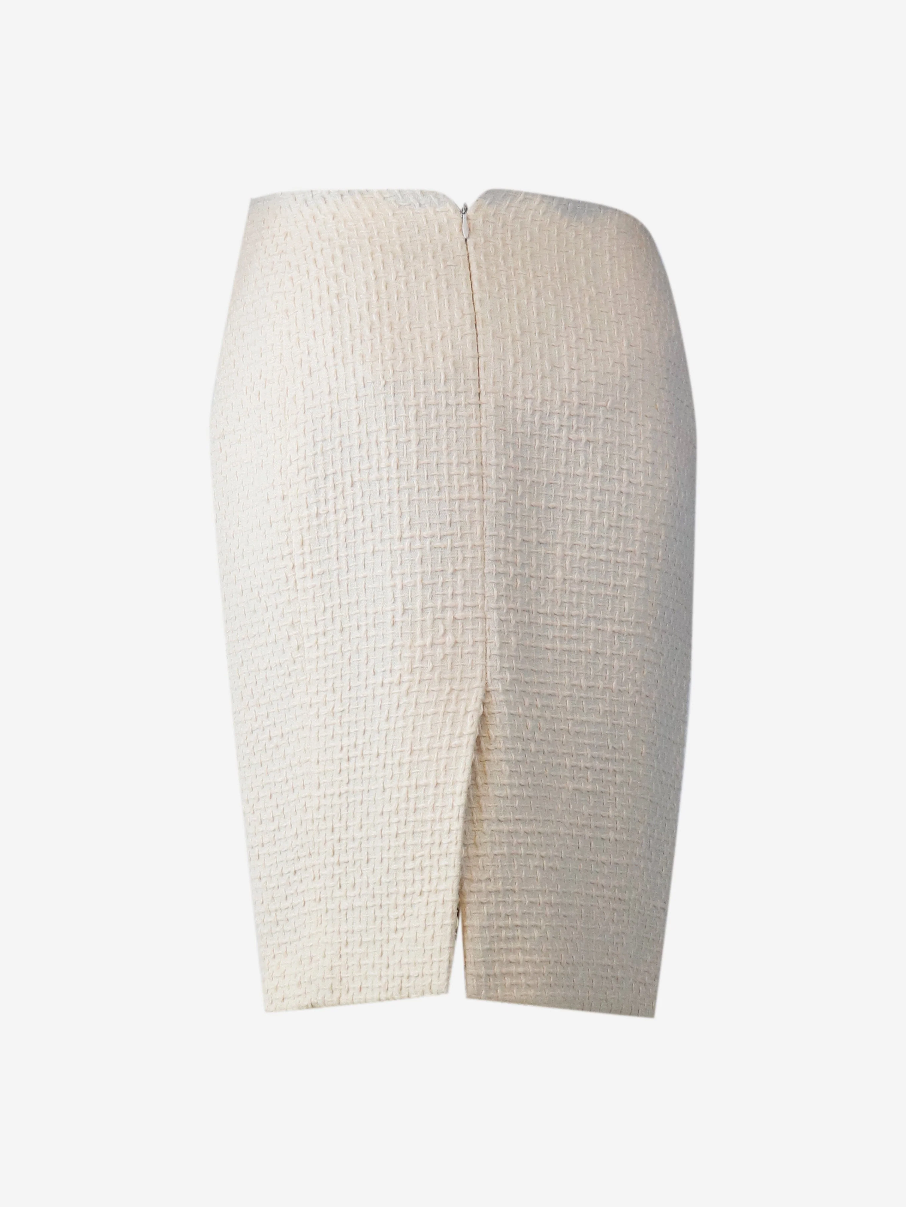 Cream tweed skirt - size UK 8 - Image 5