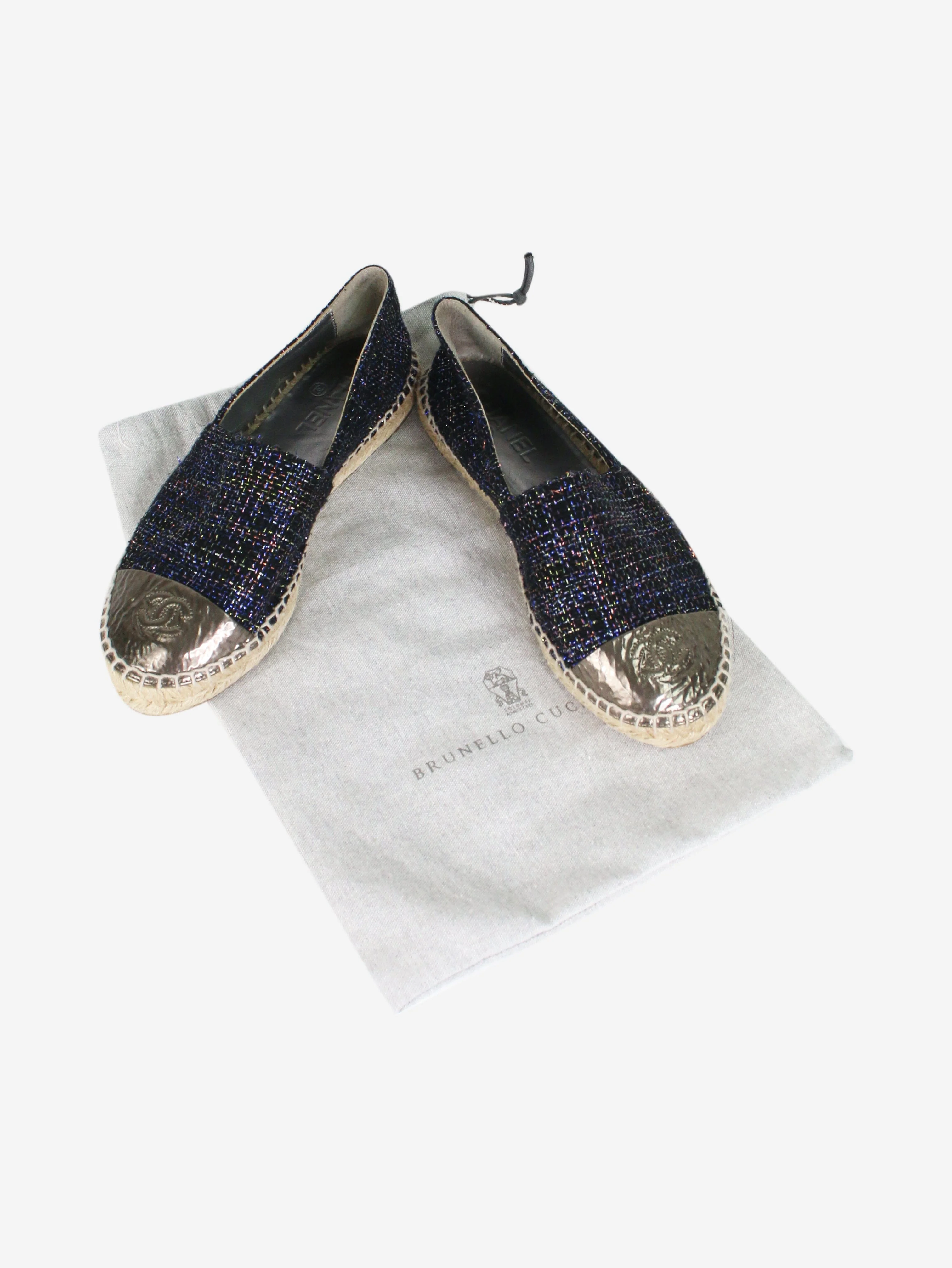 Dark blue sparkly espadrilles - size EU 38 - Image 5