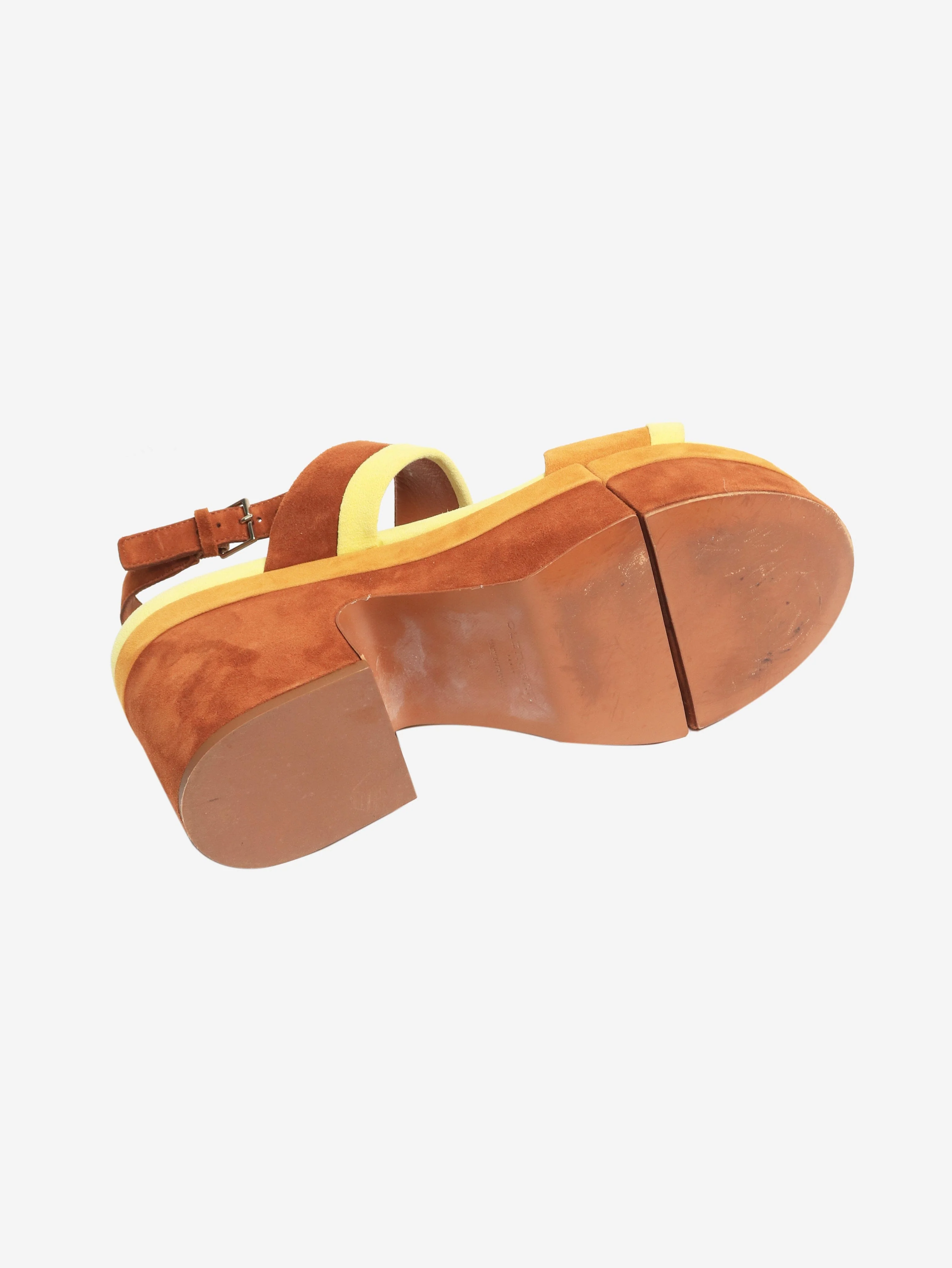 Brown suede platform sandal heels - size EU 40 - Image 6