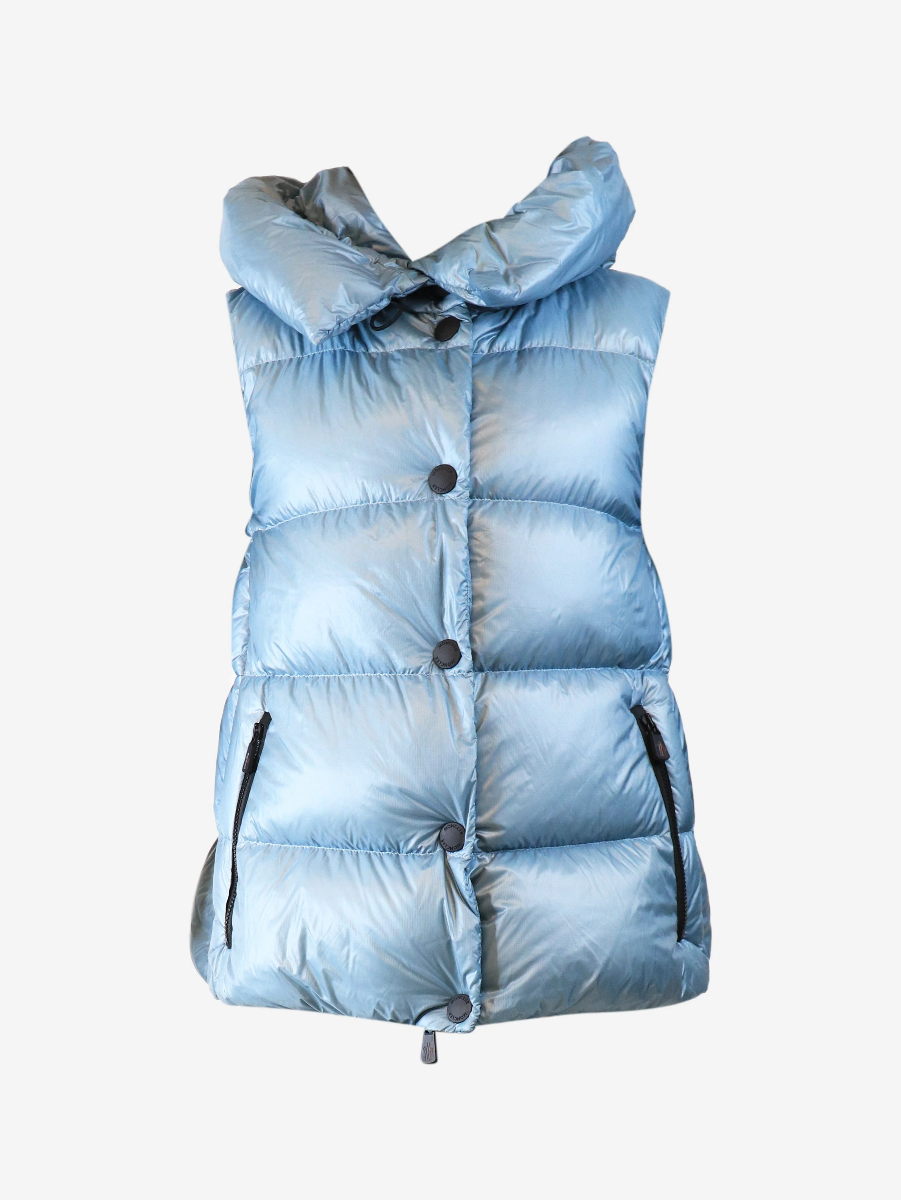 Blue down gilet - size UK 8 - Image 5