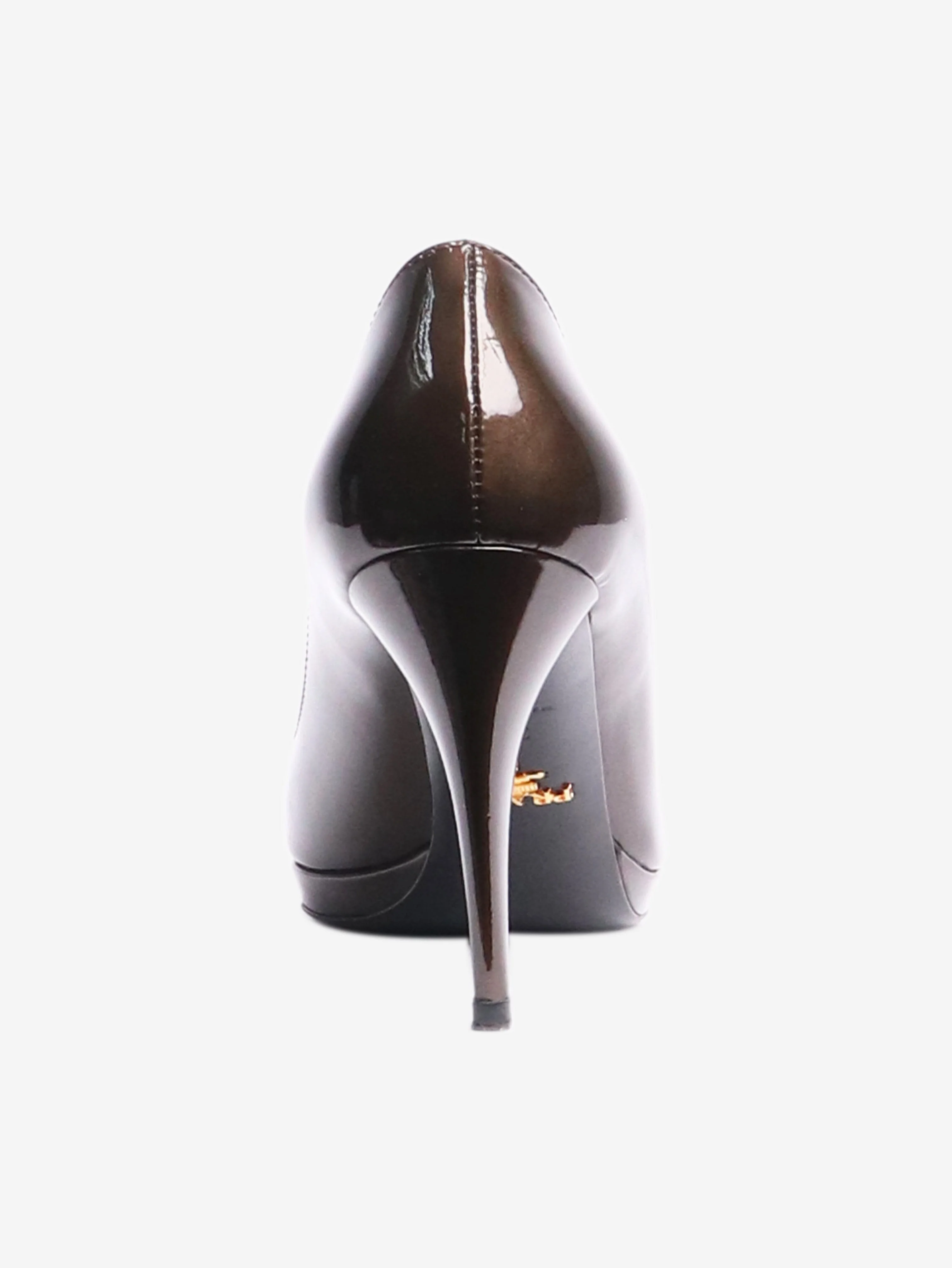 Brown patent buckle pumps - size EU 37.5 (UK 4.5) - Image 3