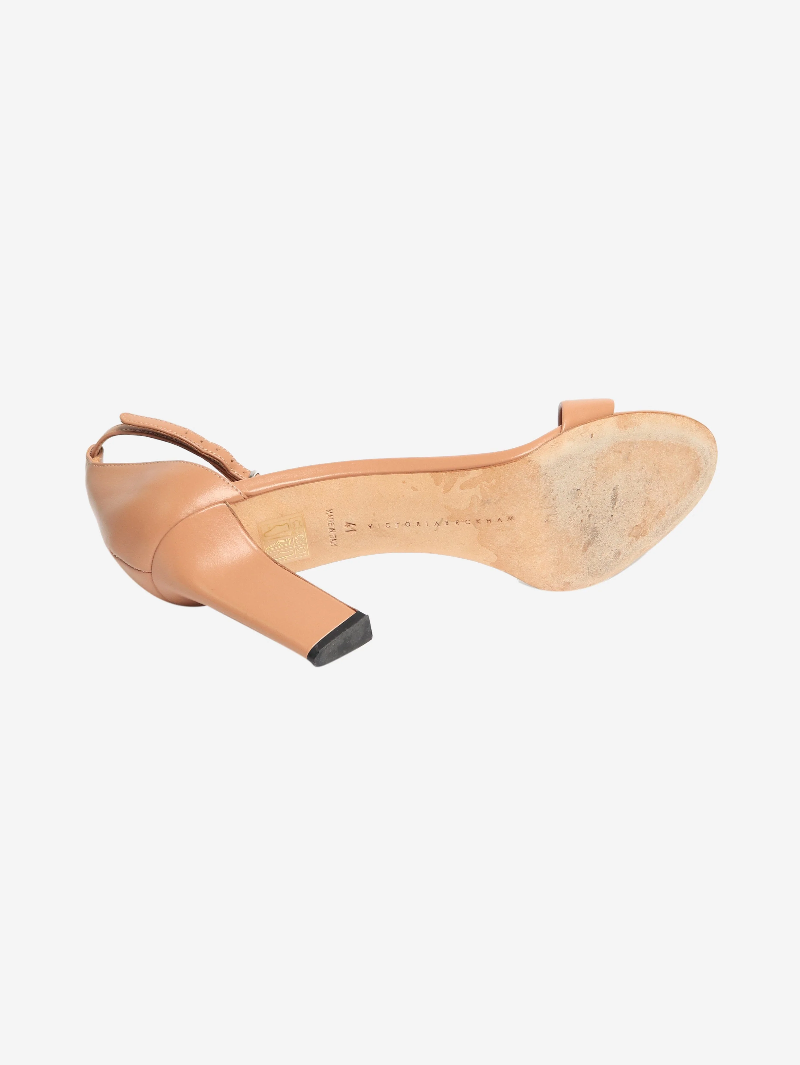 Blush leather sandal heels - size EU 41 - Image 6